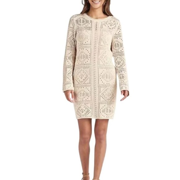 Splendid Dresses & Skirts - Splendid Kimi Long-Sleeve Crochet Dress